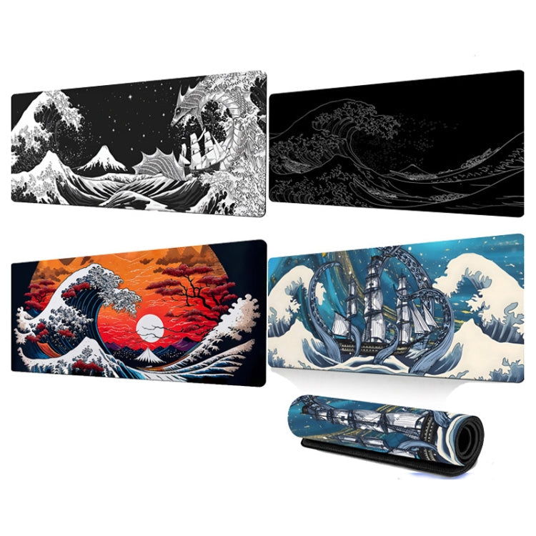 Big Wave Gaming Mouse Pad Non-Slip Rubber Desk Mat, 400x900x3mm – Non-slip