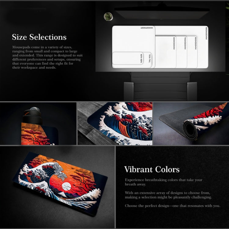 Big Wave Gaming Mouse Pad Non-Slip Rubber Desk Mat, 400x900x3mm – Non-slip