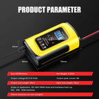 FOXSUR 12V8A SUV Car Motorcycle Intelligent Repair Type Lead-acid Battery Charger, EU Plug, US Plug, UK Plug – TPU