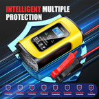 FOXSUR 12V8A SUV Car Motorcycle Intelligent Repair Type Lead-acid Battery Charger, EU Plug, US Plug, UK Plug – TPU