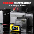 FOXSUR 12V8A SUV Car Motorcycle Intelligent Repair Type Lead-acid Battery Charger, EU Plug, US Plug, UK Plug – TPU