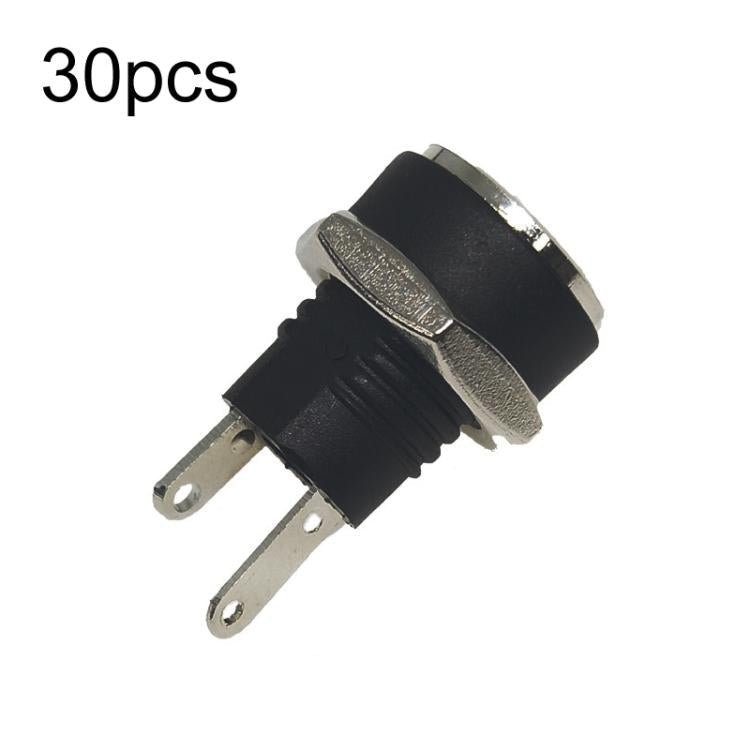 30pcs Electronic Equipment DC Female Power Socket With Nut, DC5.5x2.1MM, DC5.5x2.1MM Full Copper, DC5.5x2.5MM, DC3.5x1.3MM DC5.5x2.1MM