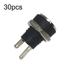 30pcs Electronic Equipment DC Female Power Socket With Nut, DC5.5x2.1MM, DC5.5x2.1MM Full Copper, DC5.5x2.5MM, DC3.5x1.3MM DC5.5x2.1MM
