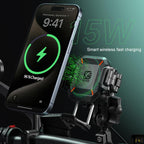 Kewig M33-A5 Outdoor Riding Shock Absorbing Anti-Theft 15W QI Wireless Charger Cell Phone Mounting Bracket, M33-A5