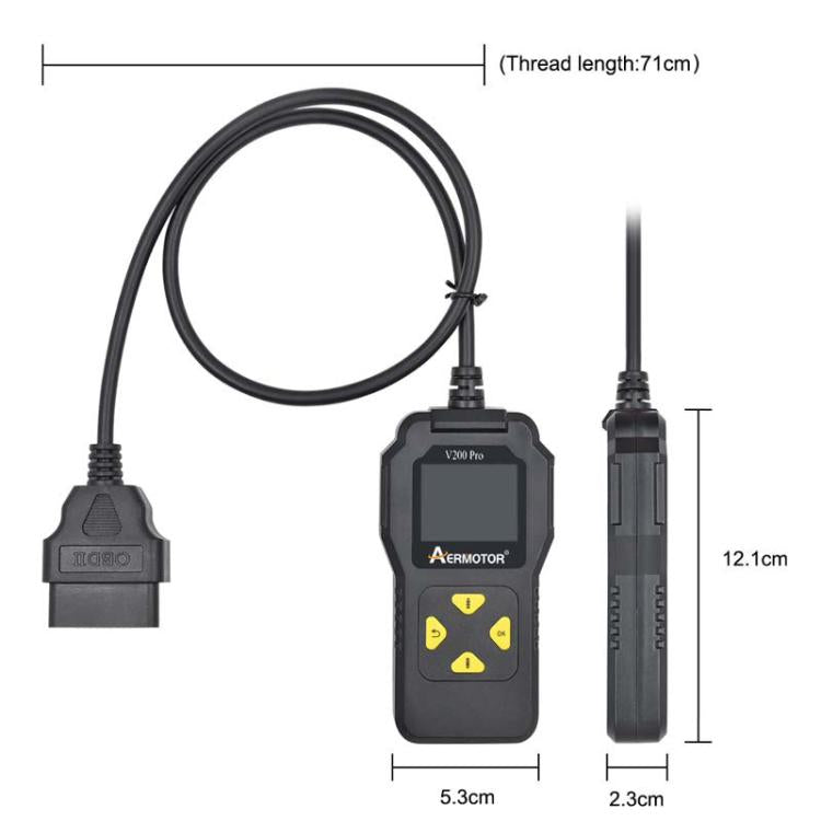 AERMOTOR V200PRO Car Troubleshooter Engine Inspection Scanner Readout Card ELM327 Battery Inspection Tool – Durable Build, Easy to Use