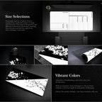 Ink Painting Cherry Blossom Rubber Non-Slip Mouse Pad Desk Mat, 300x600x2mm, 300x700x2mm, 300x800x2mm, 400x900x2mm – Non-slip