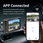 4K+1080P Driving Recorder Dual Front & Rear Recording WIFI Reversing Images