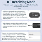 Bluetooth 5.4 Audio Common Ground Isolator Receiver Anti-interference Noise Reducer, M29