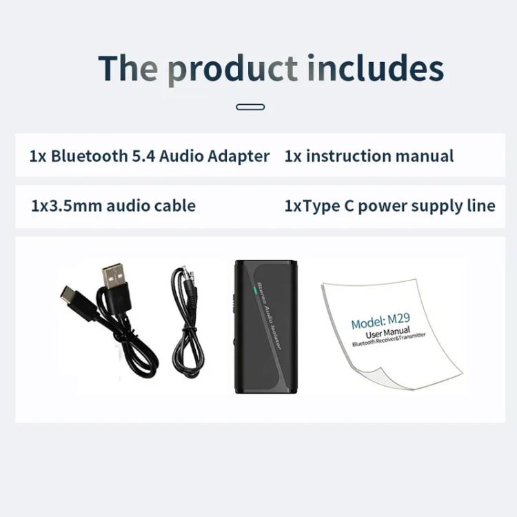 Bluetooth 5.4 Audio Common Ground Isolator Receiver Anti-interference Noise Reducer, M29
