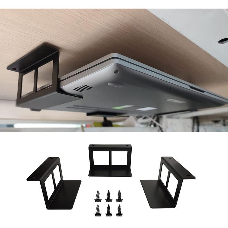 Under Desk Laptop Tablet Mini PC Storage Stand Metal Invisible Tray Rack, 4.8cm, 6.8cm – Durable Build, Easy to Use 4.8cm