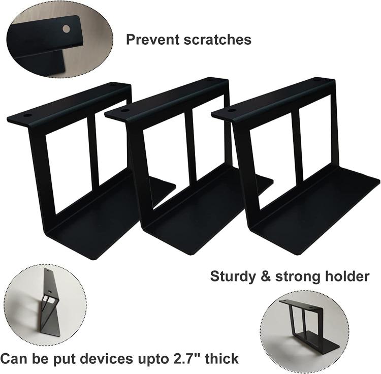 Under Desk Laptop Tablet Mini PC Storage Stand Metal Invisible Tray Rack, 4.8cm, 6.8cm – Durable Build, Easy to Use