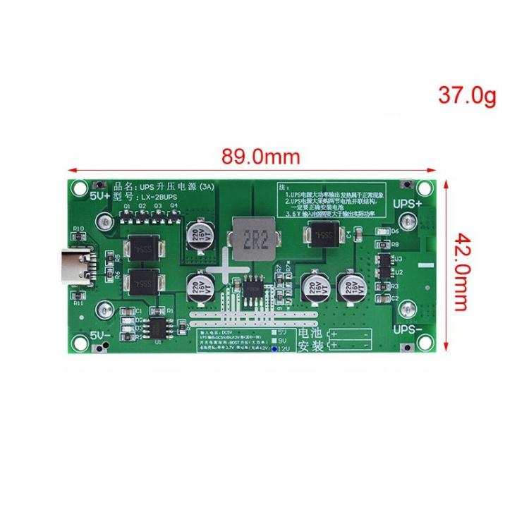 15W 3A High-power UPS18650 Lithium Battery Boost Charging Module, 5V, 9V, 12V – TPU
