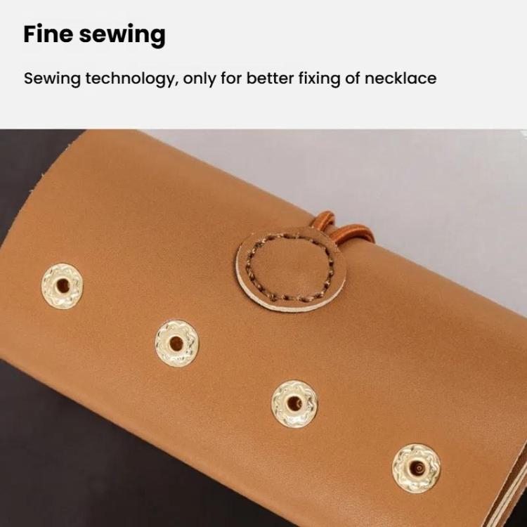 PU Multifunction Jewelry Bag Travel Portable Earrings Rings Necklaces Bracelets Jewelry Storage Bag – Leather