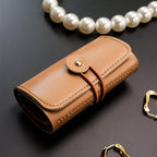 PU Multifunction Jewelry Bag Travel Portable Earrings Rings Necklaces Bracelets Jewelry Storage Bag – Leather