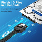 SATA3.0 With Aluminum Foil Shield Braided Cable Body Computer Hard Drive Power Cable, 0.5m – TPU