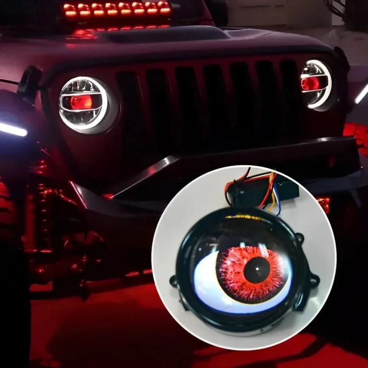 3-Inch Car Motorcycle LED Demon Eye Light Modification – Durable Build, Easy to Use, For Two