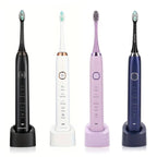 Sarmocare S100 IPX7 Waterproof Portable Sonic Electric Toothbrush with 8-brush Heads