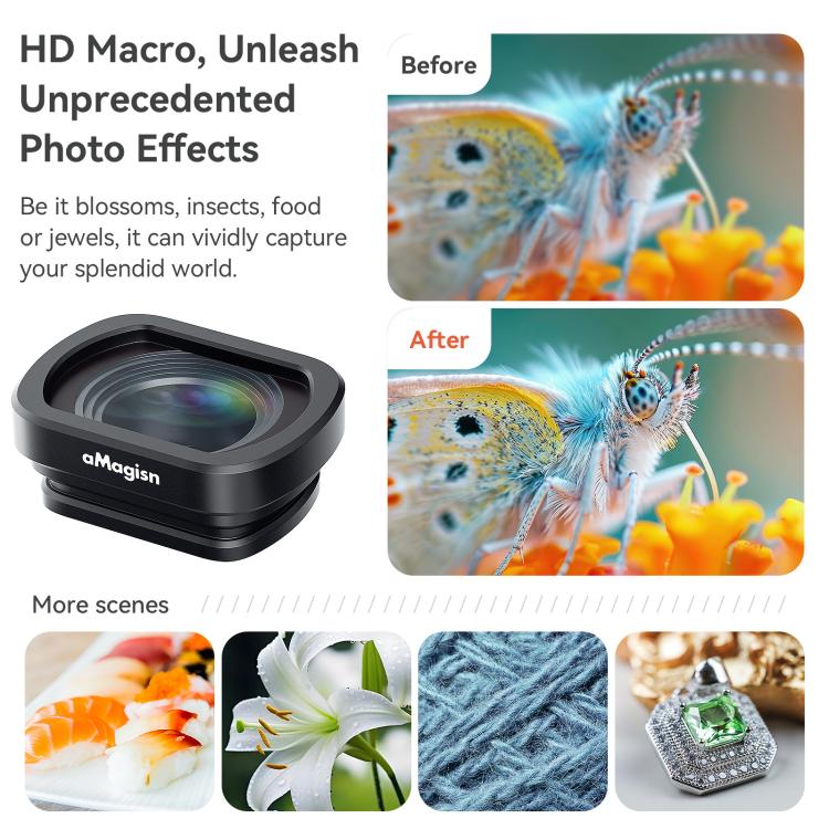 For DJI Pocket 3 aMagisn Magnetic Filter Accessories, 0.72X Wide Lens