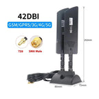 42dbi 5G Router External Antenna Outdoor Long Range WiFi Signal Coverage Booster, SMA Male Black, TS9 Black, TS9 White – Magnetic