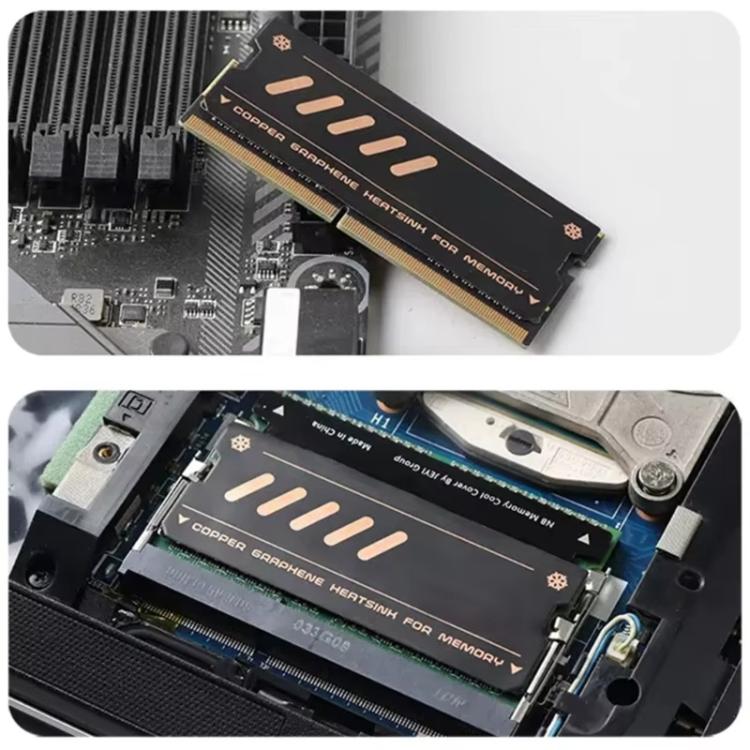 2pcs /Pack JEYI Pure Copper Graphene Laptop Memory Heatsink Radiator for DDR5 DDR4 DDR3 – Durable Build, Easy to Use