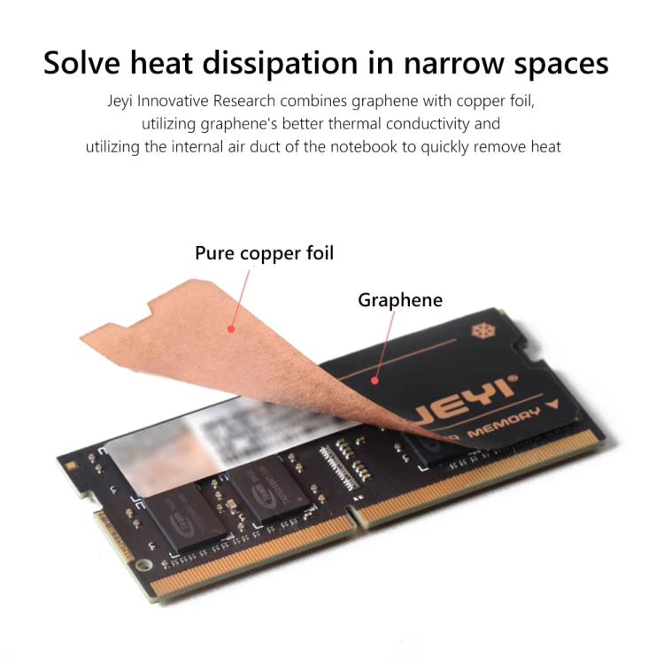 2pcs /Pack JEYI Pure Copper Graphene Laptop Memory Heatsink Radiator for DDR5 DDR4 DDR3 – Durable Build, Easy to Use