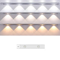 Rechargeable Motion Sensor Light Bar Cabinet Wardrobe Lamp With Remote Control, 20cm, 30cm, 40cm, 60cm, 80cm – Magnetic, Aluminum Alloy 20cm Silver