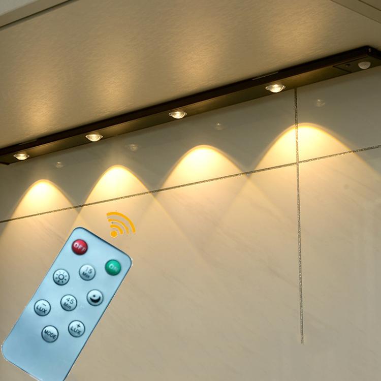 Rechargeable Motion Sensor Light Bar Cabinet Wardrobe Lamp With Remote Control, 20cm, 30cm, 40cm, 60cm, 80cm – Magnetic, Aluminum Alloy