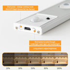 Rechargeable Motion Sensor Light Bar Cabinet Wardrobe Lamp With Remote Control, 20cm, 30cm, 40cm, 60cm, 80cm – Magnetic, Aluminum Alloy