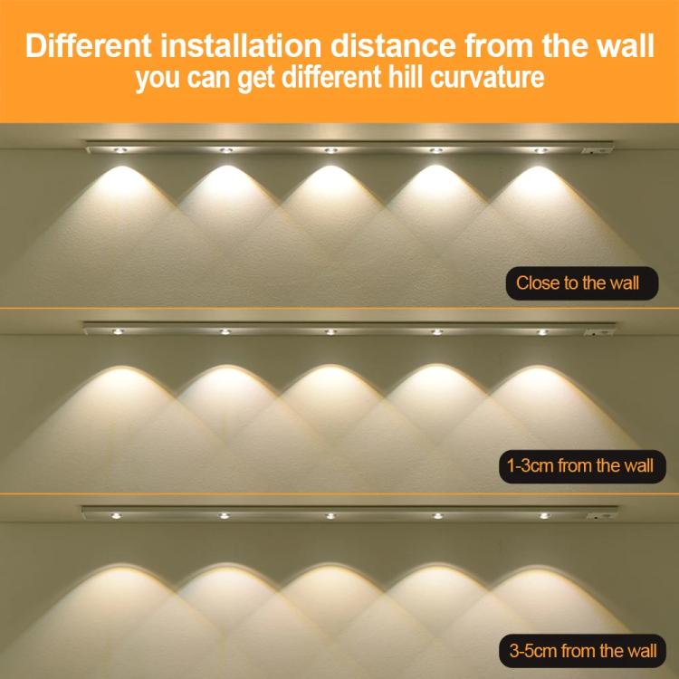 Rechargeable Motion Sensor Light Bar Cabinet Wardrobe Lamp With Remote Control, 20cm, 30cm, 40cm, 60cm, 80cm – Magnetic, Aluminum Alloy