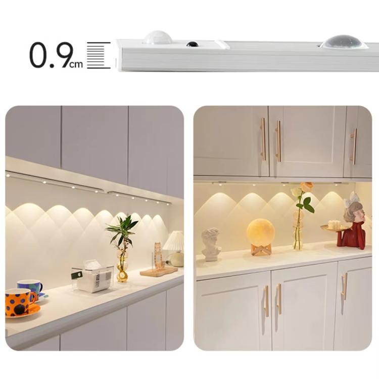 Rechargeable Motion Sensor Light Bar Cabinet Wardrobe Lamp With Remote Control, 20cm, 30cm, 40cm, 60cm, 80cm – Magnetic, Aluminum Alloy