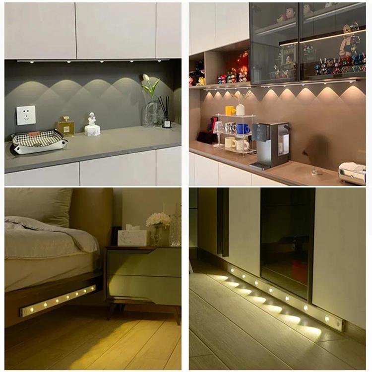 Rechargeable Motion Sensor Light Bar Cabinet Wardrobe Lamp With Remote Control, 20cm, 30cm, 40cm, 60cm, 80cm – Magnetic, Aluminum Alloy
