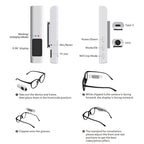 HD 2.7K FPV Eyeglasses Camera 0.96 inch IPS Color Screen Convenient Shooting