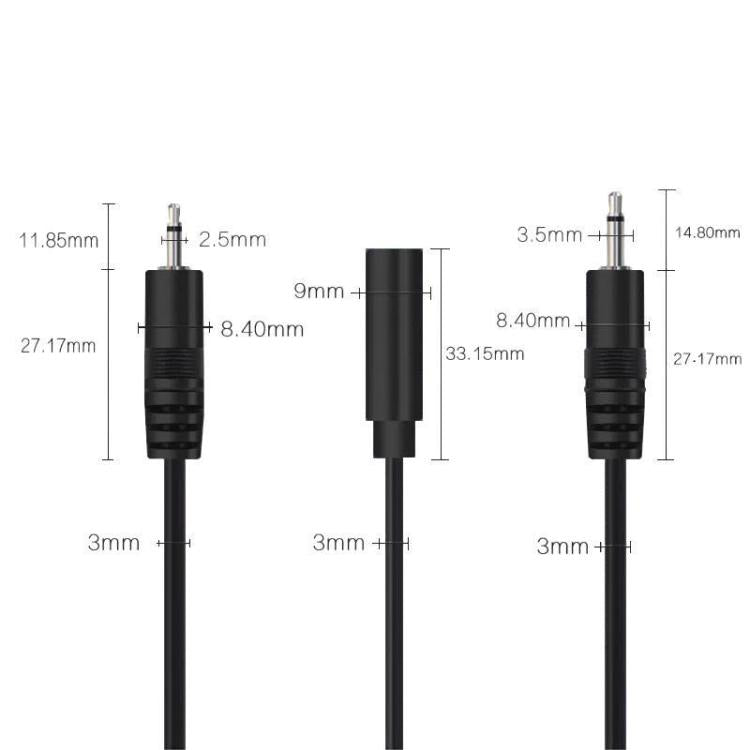 Mono Cable 2Pin AUX Single Head Cable Speaker Audio Power Cord Audio Cord, Length: 25cm, 2.5mm Male, 2.5mm Female, 3.5mm Male, 3.5mm Female – Durable Build, Easy to Use