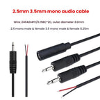 Mono Cable 2Pin AUX Single Head Cable Speaker Audio Power Cord Audio Cord, Length: 25cm, 2.5mm Male, 2.5mm Female, 3.5mm Male, 3.5mm Female – Durable Build, Easy to Use