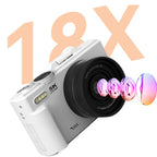 W1 5K HD Digital Camera 75MP 18X Digital Zoom WiFi Video Recorder With Flip Screen, W1 White, W1 Black – Lanyard, Flip, 4K