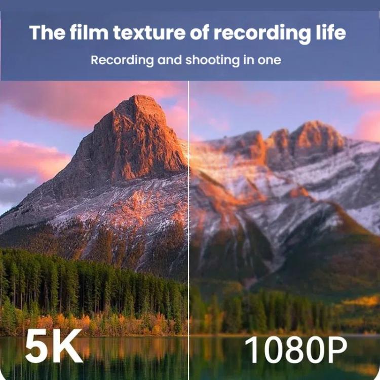 W1 5K HD Digital Camera 75MP 18X Digital Zoom WiFi Video Recorder With Flip Screen, W1 White, W1 Black – Lanyard, Flip, 4K