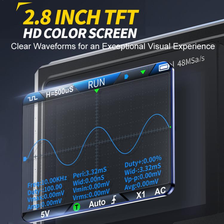 3 In 1 Oscilloscope Transistor Tester Signal Generator 10M Bandwidth Burn-In Proof, FNIRSI DSO-TC4 – TPU