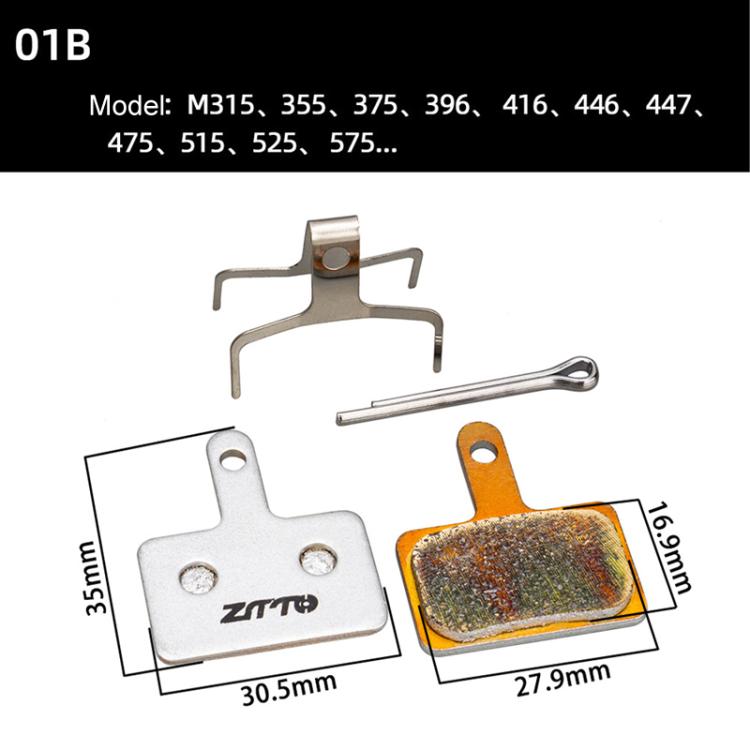 2pairs ZTTO Bicycle Metal Sintered Cable Mountain Road Bike Electrical Scooter Disc Brake Linings, 01B, 01E, 01F, 02D, 02F, 861, 944 – Durable Build, Easy to Use