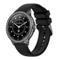 Bluetooth Calling AI Voice Assistant Life Waterproof Sports Smartwatch, Black Silicone Strap, Gold Pink Silicone Strap, Silver Gray Silicone Strap, Gold Rough Steel Strap+Pink Silicone Strap, Silver Rough Steel Strap+Gray Silicone Strap... Black Silicone Strap