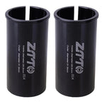 2pcs ZTTO Bicycle Seat Post Conversion Sleeve Reducer Cover, 28.6-31.8mm 014, 30.9-36mm 015, 31.6-33.9mm 016, 22.2-25.4mm 017, 33.9-34.9mm 018, 25.4-28.6mm 002 28.6-31.8mm 014 Black