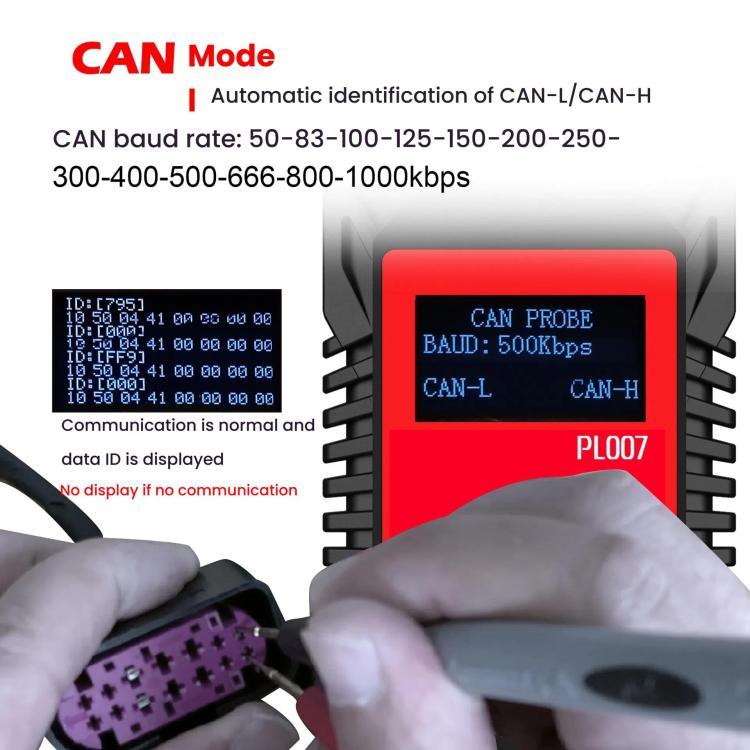WOYO Handheld CAN/LIN/PWM Digital Communication Circuit Tester – Durable Build, Easy to Use