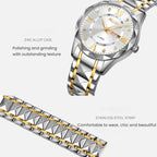 Business Casual Watches Diamond Case Luminous Waterproof Quartz Watch,...