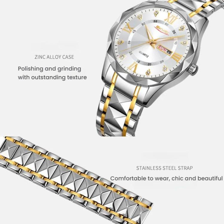 Business Casual Watches Diamond Case Luminous Waterproof Quartz Watch,...