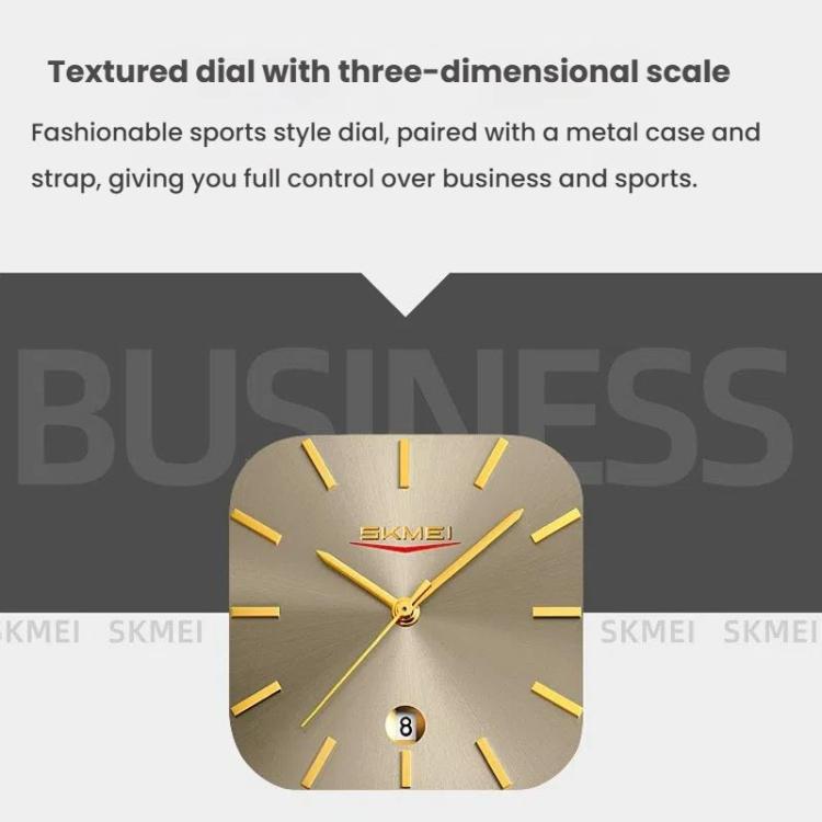 Case – 9361 Steel Strap Textured Dial Watch Business Casual Square Quartz...