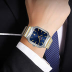 Case – 9361 Steel Strap Textured Dial Watch Business Casual Square Quartz...