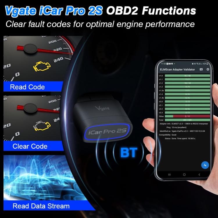 Vgate 3m bps Bluetooth Wireless Wake-up Diagnostic Instrument, Bluetooth 5.3