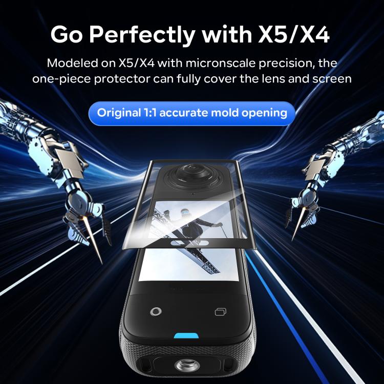 For Insta360 X5 / X4 aMagisn Tempered Glass Screen Protector Anti-Scratch 9H Hardness – Waterproof, Anti-Scratch, Tempered Glass