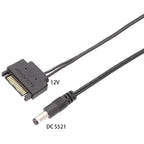 SATA Male To 5.5 x 2.1mm DC Connection Cable 12V Power Cable, 20cm – TPU