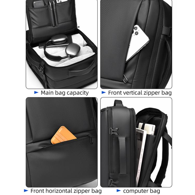 WEIXIER B759 Simple Expandable Men Shoulder Bag Large Capacity Laptop Backpacks – Wear-resistant