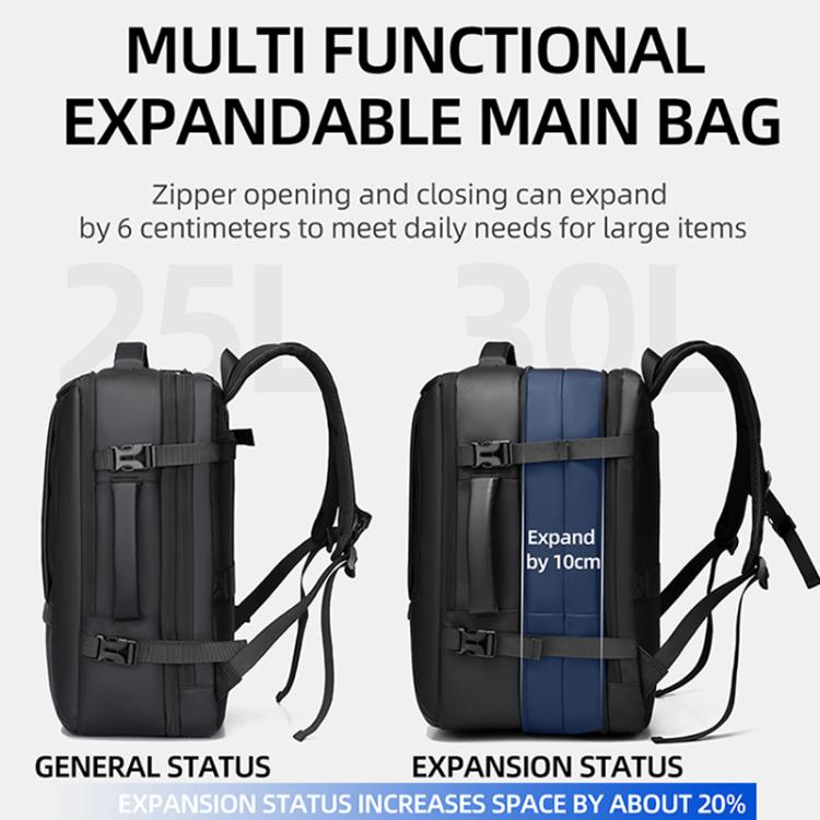 WEIXIER B759 Simple Expandable Men Shoulder Bag Large Capacity Laptop Backpacks – Wear-resistant